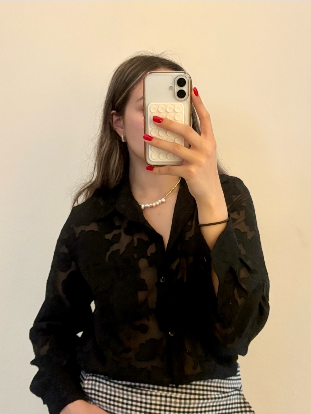SHEER BLACK BLOUSE 🖤✨